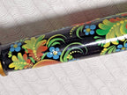 Hand-painted Ukrainian mace with wooden bead pendant at the base – detail 7