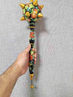 Cossack hetman symbol mace with golden spikes and glossy varnish – detail 9