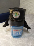Faux fur earflaps with ties on the Ukrainian police hat – detail 12