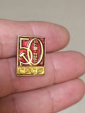 Vintage USSR 50 years anniversary badge pin 1922-1972 with sickle and hammer enamel