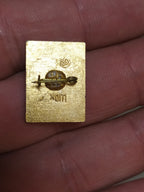 Old enamel Soviet anniversary pin close-up