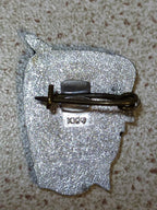 Old Soviet aircraft badge reverse with pin fastening