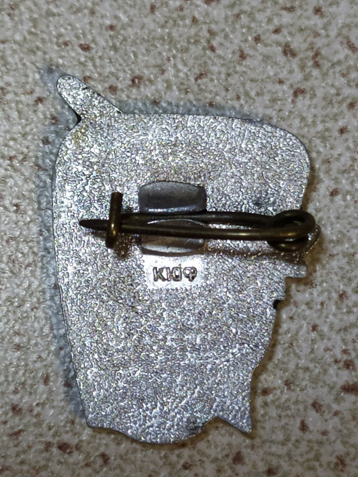 Old Soviet aircraft badge reverse with pin fastening