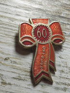 Soviet 1977 October Revolution anniversary ribbon pin