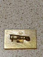Old Soviet badge pin reverse and fastening