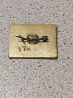 Moldavian SSR 50 years pin with red enamel, front view – detail 5