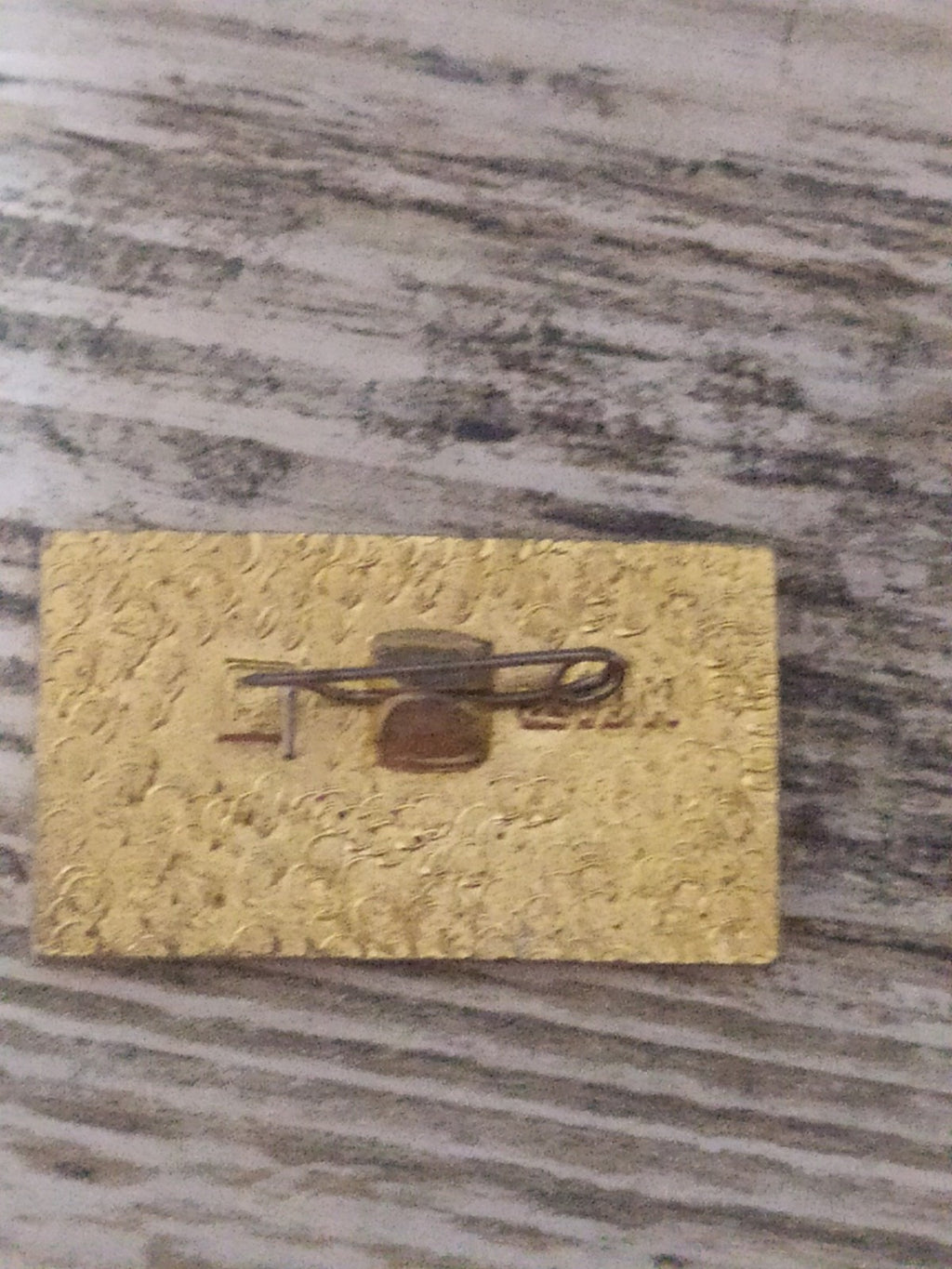 Soviet 60 years of October pin with hammer and sickle – detail 5
