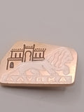 USSR pin badge of Alupka Vorontsov Palace with a Crimean lion in white enamel