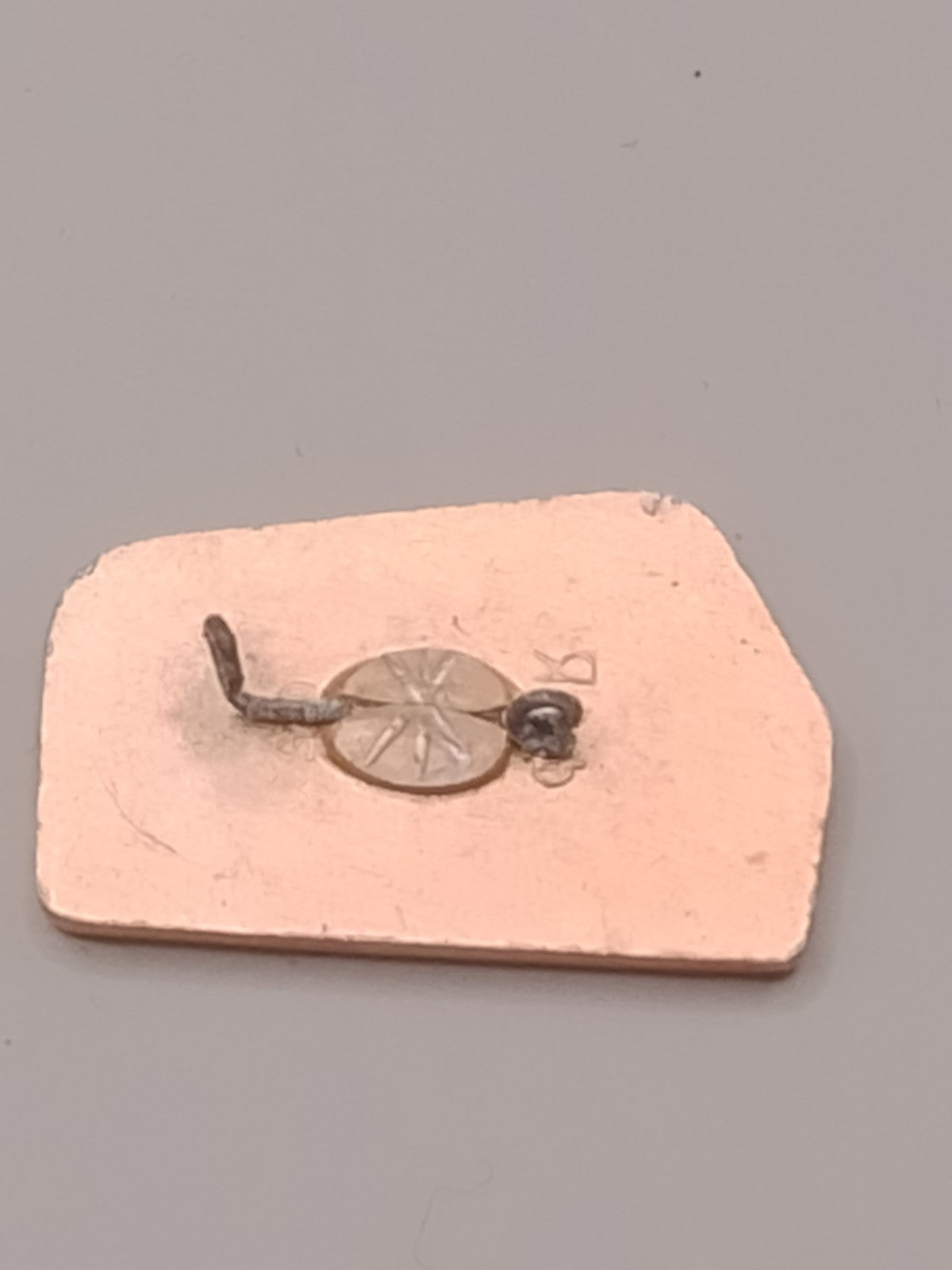 Soviet Alupka palace souvenir pin with lion, front view