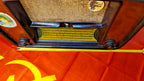 Nu, Pogodi! Wolf decal on the front of the Soviet tube radio – detail 13