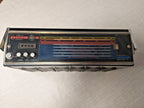 Spidola portable radio top panel with frequency map and telescopic antenna