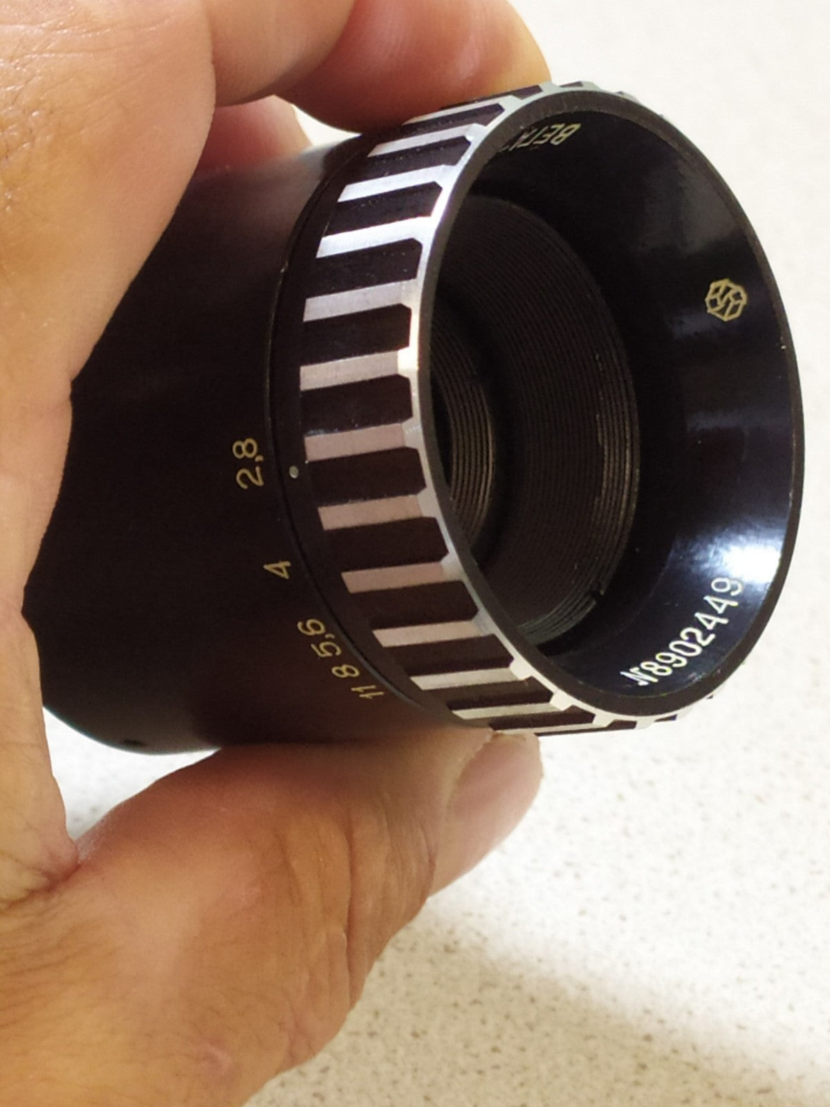 Vega-11U enlarger lens 50mm f/2.8 Soviet M39 lens with black barrel