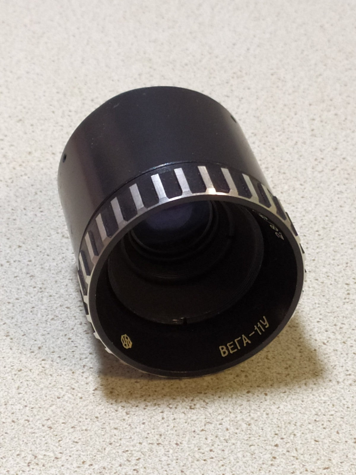 Soviet enlarger lens Vega-11U front element with purple blue coating – detail 11