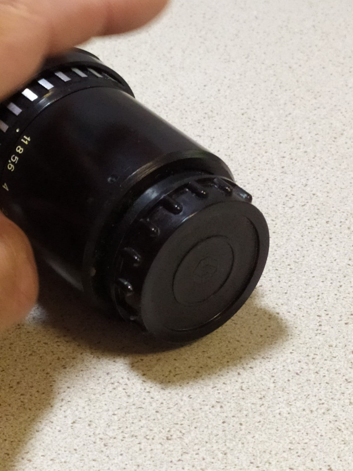 Soviet enlarger lens Vega-11U front element with purple blue coating – detail 14