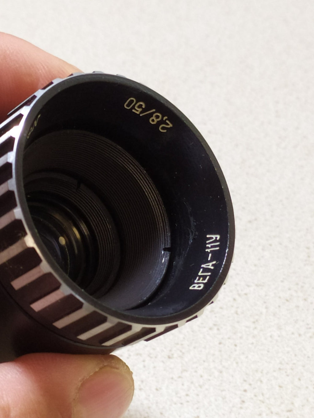 Soviet vintage lens Vega-11U with front and rear caps