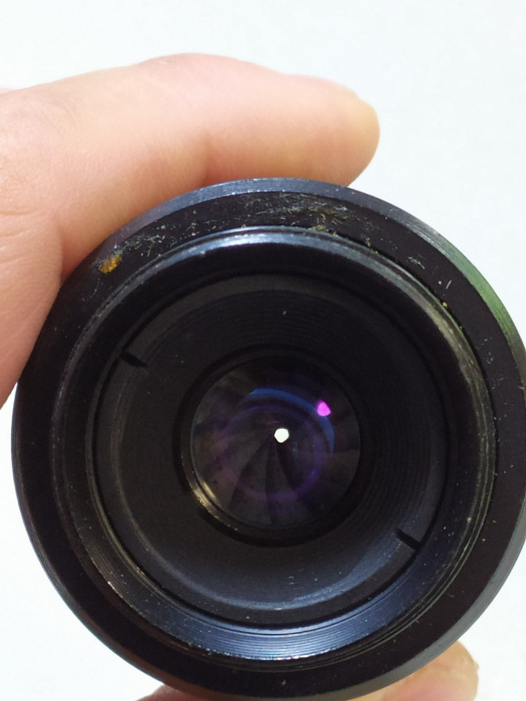 Soviet enlarger lens Vega-11U front element with purple blue coating – detail 8