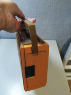 Open cassette compartment and battery compartment of a USSR tape recorder – detail 10