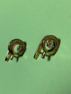 Ukrainian gold jewelry earrings, reverse side view – detail 12