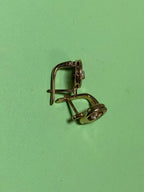 Vintage gold earrings for women in 583 gold, side view – detail 13