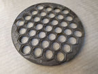 Aluminum Ukrainian dumpling maker mold seen from above