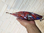 Glass fish figurine side view standing on two glass fin feet – detail 9