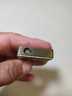 Brass torch lighter with raised trident on the front plate – detail 5