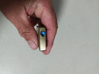 Brass torch lighter with raised trident on the front plate – detail 8