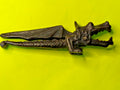 Vintage dragon nutcracker in cast metal, winged dragon figurine with hinged jaw