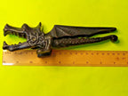 Winged dragon decor piece with dark aged patina – detail 9