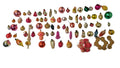Set of vintage Soviet glass Christmas ornaments from the 1970s