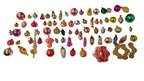 Set of vintage Soviet glass Christmas ornaments from the 1970s
