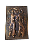Back of hammered metal plaque with sturdy cardboard backing
