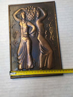 Back of hammered metal plaque with sturdy cardboard backing – detail 7