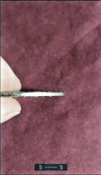 Oval return to owner key tag with decorative border and patina – detail 6