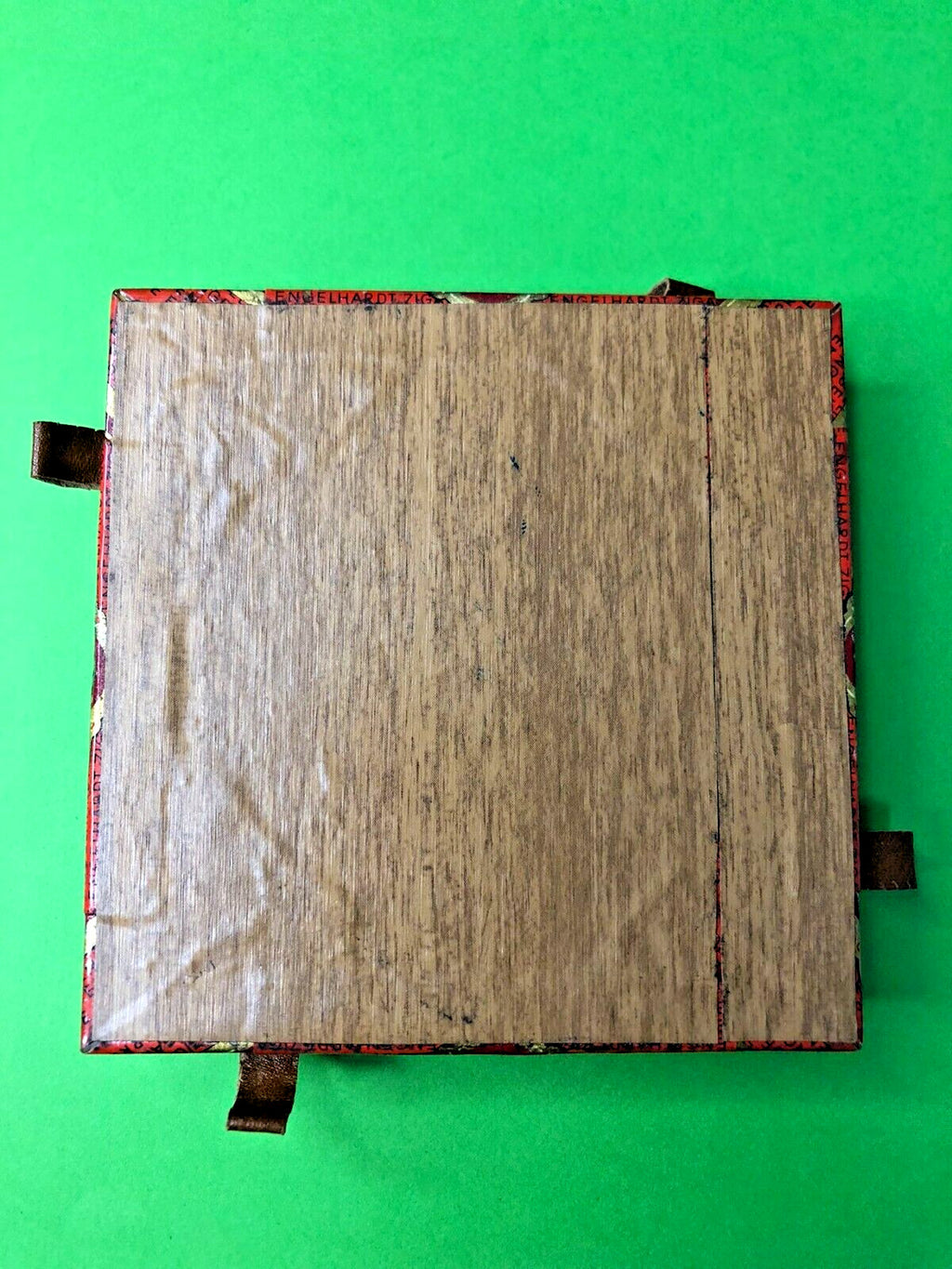 Handmade matchbox case top with embossed cigar labels – detail 8