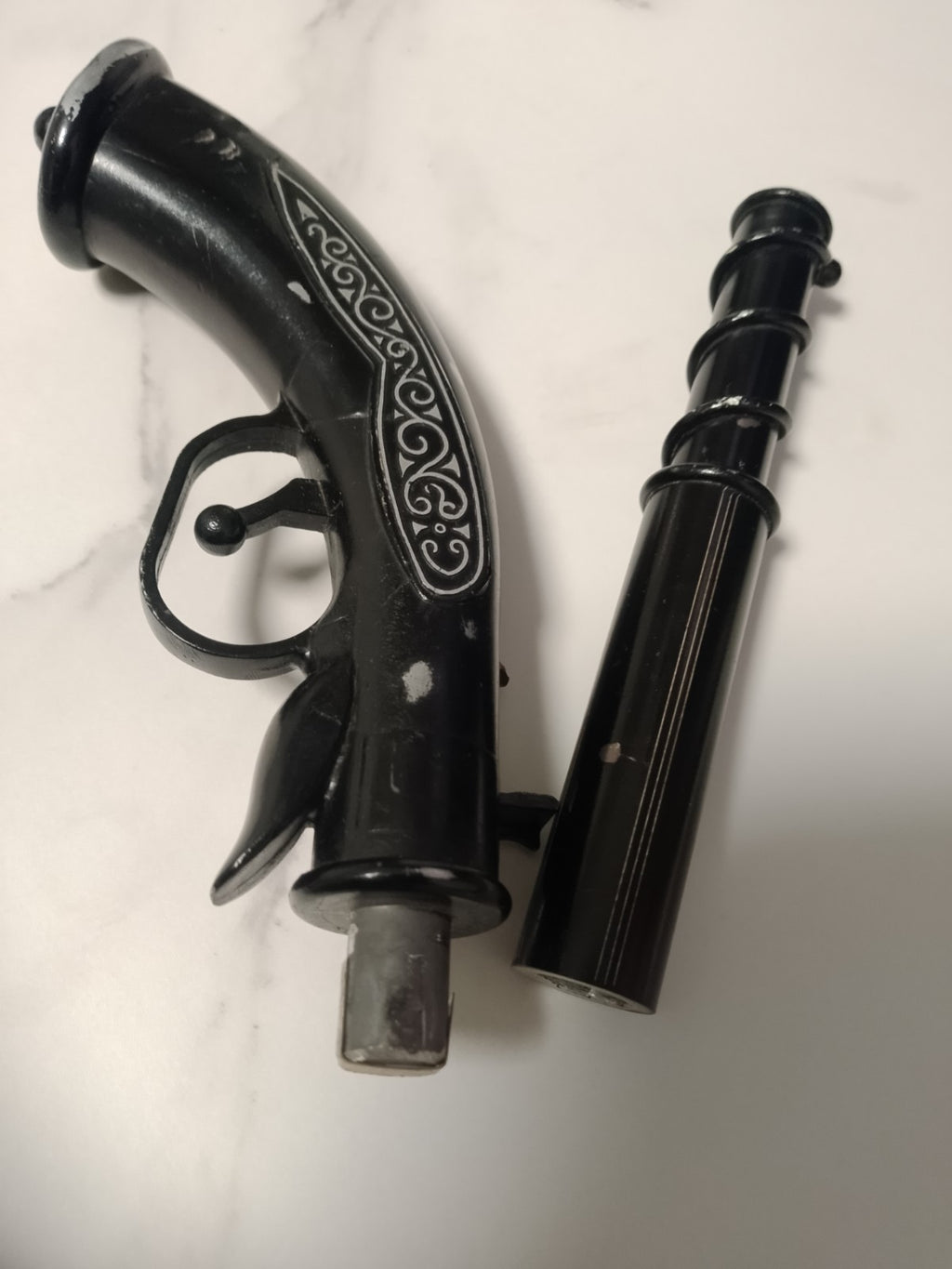 Russian metal pistol souvenir for collectors on display – detail 13