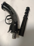 Russian metal pistol souvenir for collectors on display – detail 13
