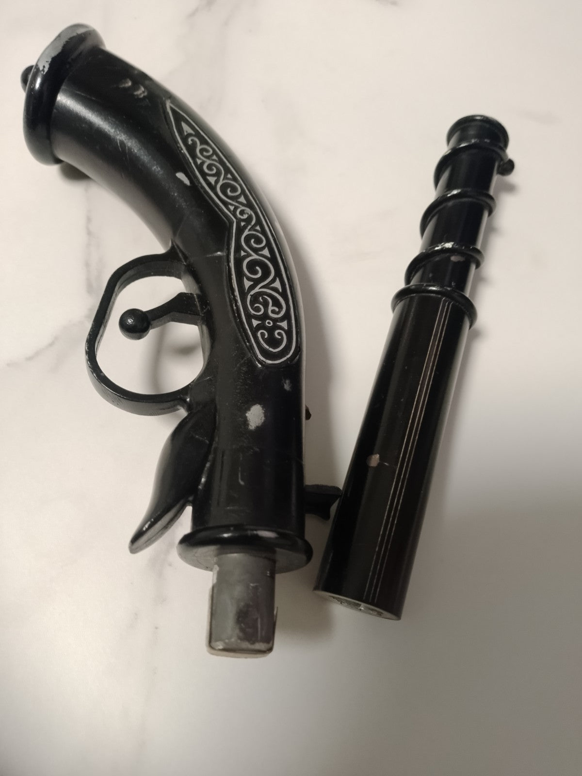 Russian metal pistol souvenir for collectors on display – detail 13