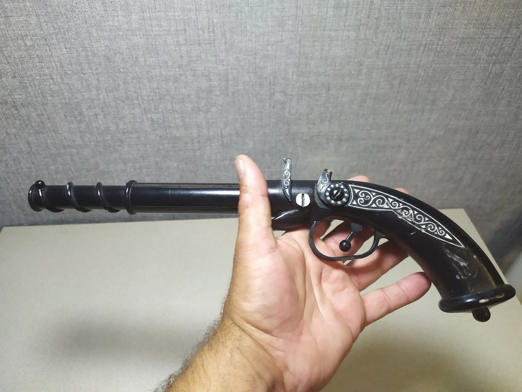 Russian metal pistol souvenir for collectors on display – detail 7