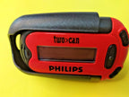 Vintage Philips Two Can pager in red and black with LCD screen