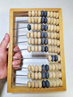 Small Soviet-era abacus next to a tape measure, approx. 30 x 18 cm – detail 7