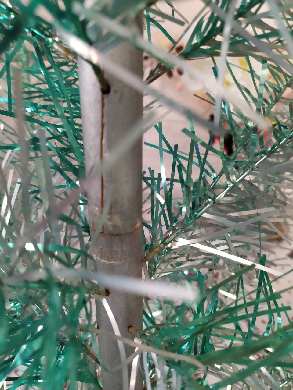 Silver-green branches of a vintage USSR artificial Christmas tree – detail 5