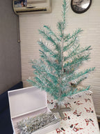 Silver-green branches of a vintage USSR artificial Christmas tree – detail 8