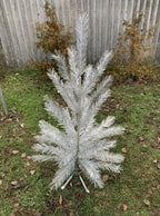 Silver Christmas tree from the USSR, full view