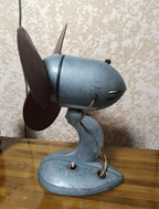Space Age table fan VE-1, cast metal base with original power switch