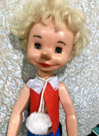 Buratino doll face with green sleep eyes and wide molded smile – detail 5