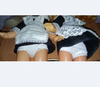 Soviet school uniform doll in classic dark dress with white lace apron – detail 6