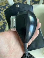 Black faux-leather case embossed KHARKIV, Soviet era collectibles