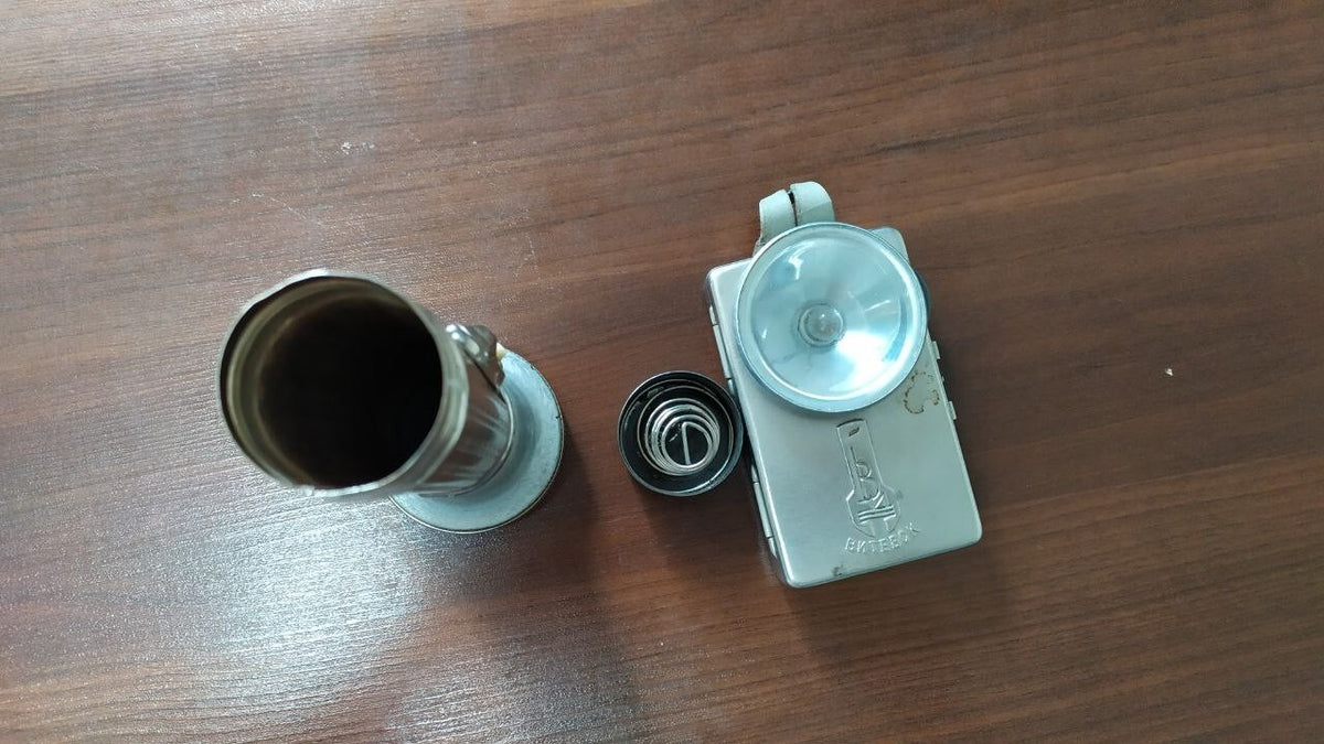 Old Soviet items: Vitebsk flashlight battery compartment – detail 13