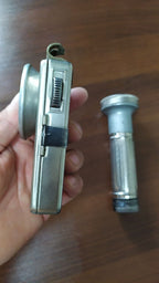 Soviet pocket signal lamp metal case with patina and surface marks – detail 6